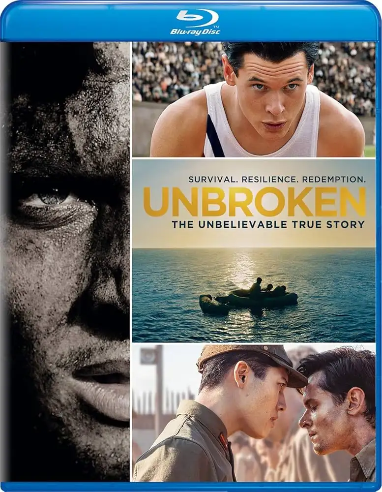 Amazon.com: Unbroken (Blu-ray) : Jack O'Connell, Domhnall Gleeson, Miyavi,  Garrett Hedlund, Finn Wittrock, Angelina Jolie, Angelina Jolie, Clayton  Townsend, Matthew Baer, Erwin Stoff, Joel Coen, Ethan Coen, Richard  LaGravenese, William Nicholson, Roger