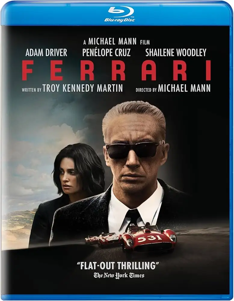 Amazon.com: Ferrari [Blu-Ray] : Michael Mann, Adam Driver, Penélope Cruz, Shailene Woodley, Jack O'Connell: Movies & TV